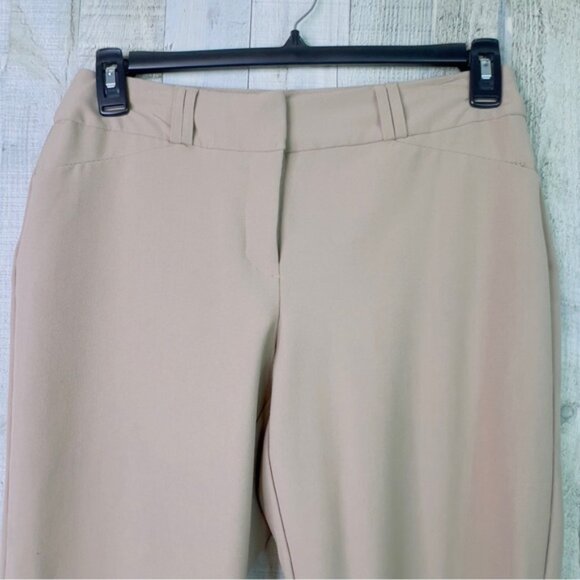 Alfani Size 4 (Minor Flaw small ink mark) Tan Wide Leg Slacks w/Faux Pockets - Picture 3 of 9